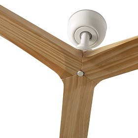 Потолочный вентилятор KLIM L Ш1500mm белый 3 PALAS дуб