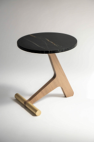 Столик Puntero орех/Sahara Noir/латунь