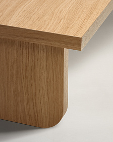 Oaq Журнальный столик из шпона дуба с натуральной отделкой 140 x 75 см