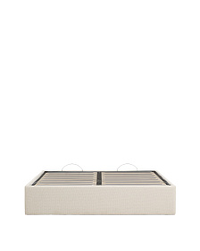 Основание кровати Nelzi из шенилла цвета экрю для матраса 160 x 200 см