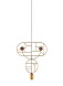 Подвесной светильник Wooden Dots WDS07 латунь-орех