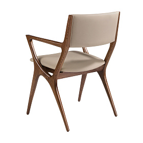 Стул с подлокотниками 4199 из экокожи цвета норки