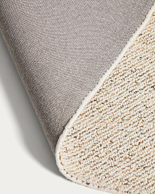 Ковер Lenuo из шерсти и хлопка жаккардовый цвет экрю, 160 x 230 см