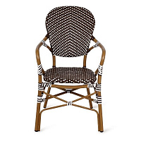 Уличное плетеный стул Anxela с подлокотниками