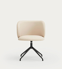 Поворотный стул Mogi бежевый с черными ножками