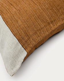 Чехол для подушки Zoren из льна горчичного цвета 50 x 50 см