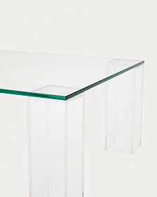 Журнальный столик Adularia из стекла прозрачного цвета 140 x 60