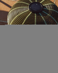 Уличный светильник Garoina из зеленого искусственного ротанга Ø50 см