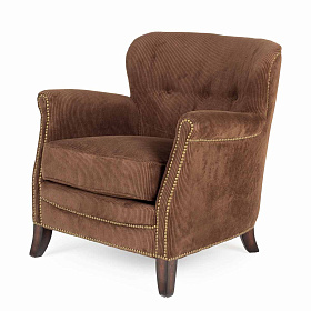 Коричневое вельветовое кресло Motto