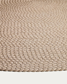 Ковер Despas из синтетического волокна цвета экрю Ø150см