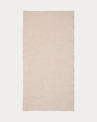 Ковер Mascarell из хлопка и полиэстера белого цвета 70 x 140 см