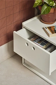 Прикроватная тумбочка Wally 2D белый