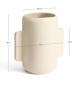 Ваза из папье-маше Mireni бежевая 38 см