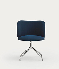 Поворотный стул Mogi хром/ синий