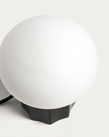 Настольная лампа Idela из тонированного стекла и черного мрамора, 15 см