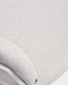 Стул Meli из бежевой синели с бежевыми металлическими ножками