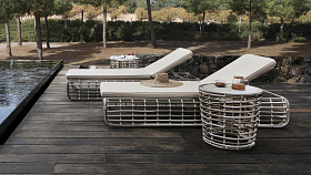 VILLA Лежак OFF WHITE MUSHROOM