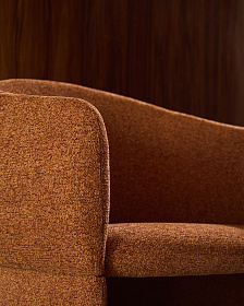 Стул Bosca из терракотовой шенилловой ткани