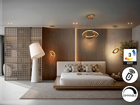 Mirena Люстра 1L розовое золото D50