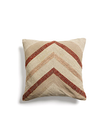 Чехол для подушки Taraia из хлопка и вискозы терракотового и бежевого цвета, 45 x 45 см