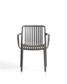 Уличный стул Isabellini из пластика графитового цвета