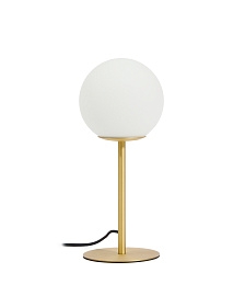 Настольная лампа Brisia в матовой латунной отделке со стеклянным плафоном Ø15 см