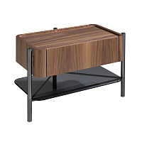 Прикроватная тумбочка 7138/MB2201NS из шпона ореха