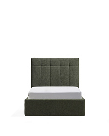 Кровать Darnela из шенилла цвета мха, для матраса 90 x 200 см