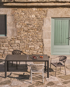 Уличный стол Anafi с графитовой столешницей из спеченного камня, 220 x 100 см