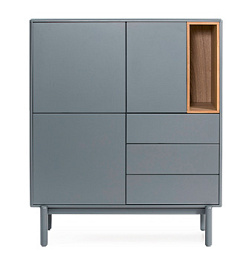 Буфет Corvo 3D3Dr жемчужно-серый