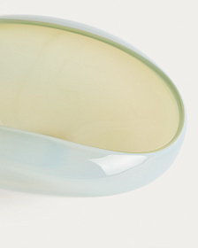 Ваза Nodila из белого стекла, 23 x 16,5 см