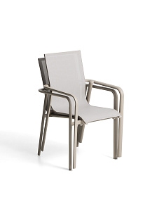 Уличный стул Canea из бежевого алюминия