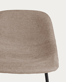 Барный стул Zahara из коричневой синели с высокой спинкой, 76 см
