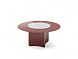 Обеденный стол Havasu 2 150 лак Berry Red/мрамор Carrara