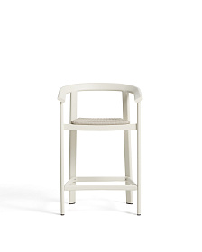 Уличный полубарный стул Erice из алюминия и веревки цвета экрю, 75 см