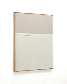 Salin Абстрактная картина с горизонтальной льняной полосой 80 х 100 см