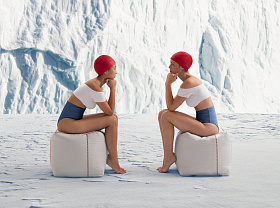 Уличный пуф Costuras двойной XL