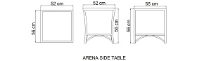 Стол приставной Arena WHITE WASH