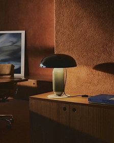 Настольная лампа Gambosa M черный/коричнево-серый