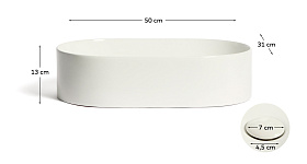 Раковина Ovara из белой керамики 50 x 31 см