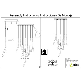 9373+9240 (14L) Подвесная люстра BOOMERANG
