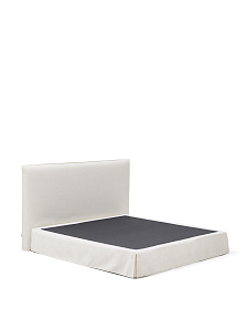 Кровать Jaira из белого шенилла со съемным чехлом для матраса 180x200 см