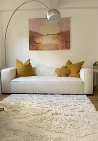 Шерстяной стираемый ковер Enkang слоновая кость 170*240