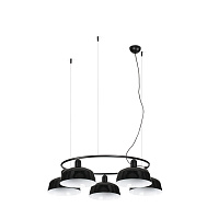 Подвесной светильник TATAWIN M круглый черный 5xE27