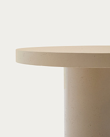 Aiguablava Круглый стол из бежевого цемента Ø90 см