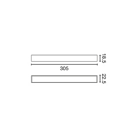 Трековый светильник NESO SLIM LINE-30 3000K черный