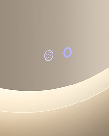 Овальное зеркало для ванной Mervi со LED подсветкой и защитой от запотевания 80 x 50 см