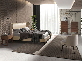 Кресло 5108/A221 из кремовой ткани