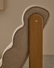 Кресло Magira из дуба с натуральной отделкой, бежевое