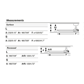 RUDDER L LED Вентилятор черный/орех SMART